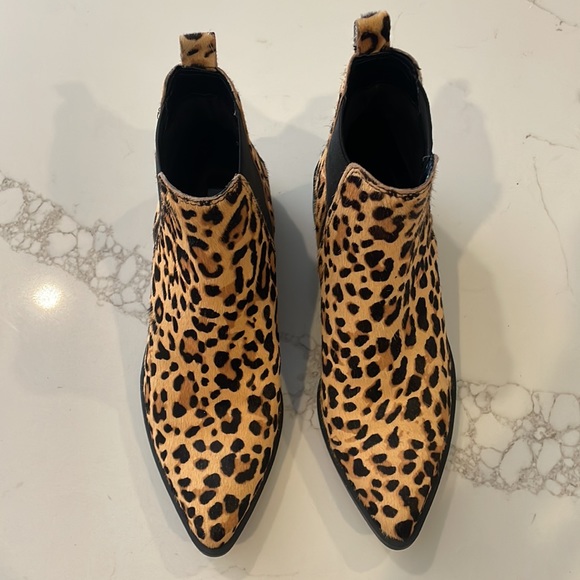 Steve Madden Jerry Leopard Calf Hair Booties - Picture 3 of 6